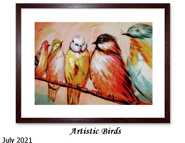 Artistic Birds Wall Art Print